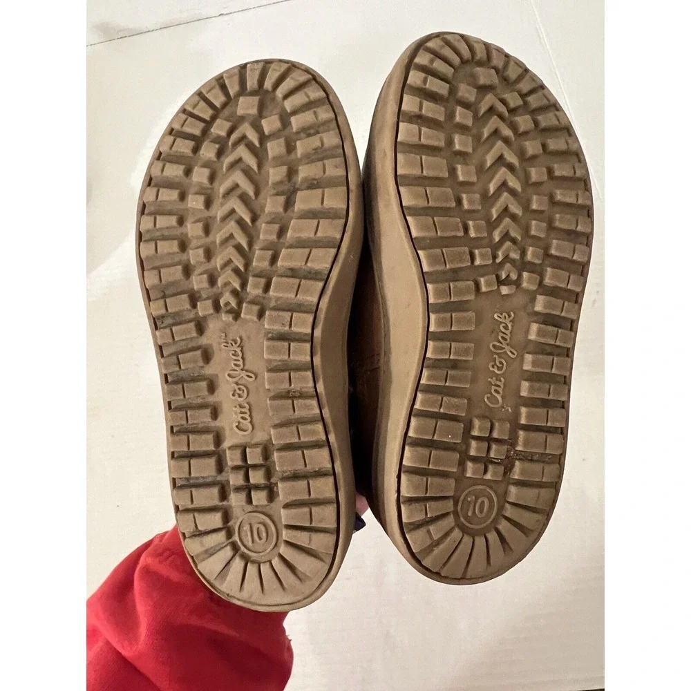 Cat & Jack Shoes Girl's Size 10‎ Chelsea Zip Up Boots Brown
